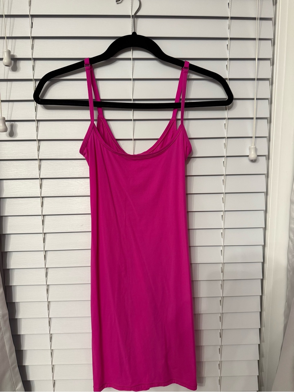 SKIMS Hot Pink Mini Slip Dress - Picture 3 of 4